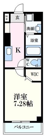 宇品二丁目駅 徒歩1分 6階の物件間取画像